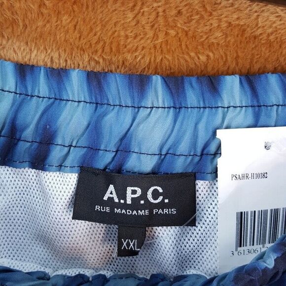 APC Mens Swimwear XXL Blue Stripe Swim Trunks Pockets BOBBY $215 - Picture 4 of 9